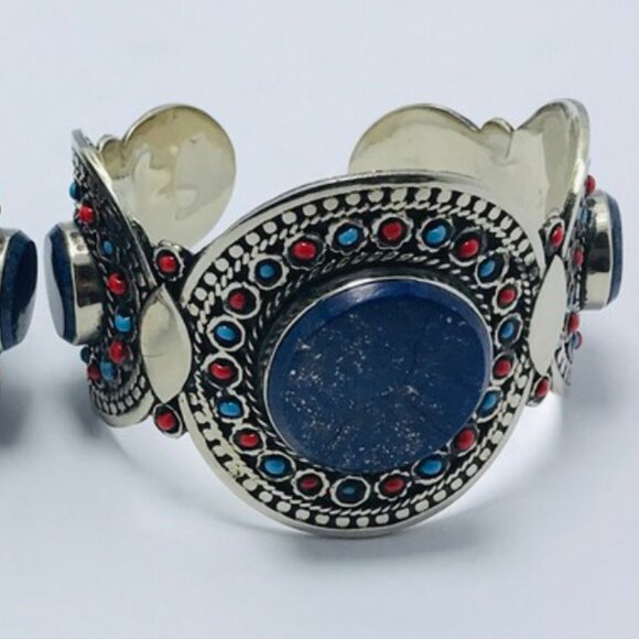Single Handmade Kuchi Cuff Bracelet: Afghan Tribal Jewelry - Picture 2 of 13